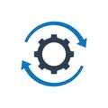 Gear rotation icon Royalty Free Stock Photo