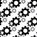 Gear seamless pattern. Vector illustration background