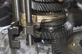 Gear and secondary shaft of a manual transmission Royalty Free Stock Photo