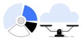 Data Analysis and Cloud Computing Balanced with Scalability Representation Royalty Free Stock Photo