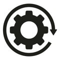 Gear of self success icon simple vector. People motivation