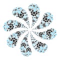 Gear Sensor Icon Swirl Flower