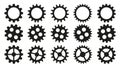 Set of black gears for your projects. EPS 10 Vector