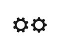 Gear setting icon set. Cog wheel icon. Gear wheel icon. Set of Black gear wheel icons vector design and illustration. Royalty Free Stock Photo