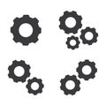 Gear or setting icon set flat design vector illustration Royalty Free Stock Photo