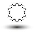 Gear setting icon. Setting icon. Tools icon. Vector illustration. EPS 10