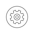 Gear Setting Related Line Vector icon.