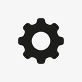 Gear Settings of black color. Vector innovation gears icon on white background Royalty Free Stock Photo