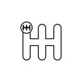 Gear, settings, controls outline icon. Can be used for web, logo, mobile app, UI, UX