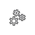 Gear, settings, preferences outline icon