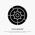 Gear, Settings, Setup, Engine, Process solid Glyph Icon vector