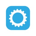 gear setup button isolated icon design