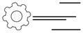 Simplified Gear and Lines Representing Process Automation and Workflow Efficiency Royalty Free Stock Photo