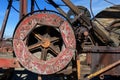 Gear on the side of an antique truck Royalty Free Stock Photo