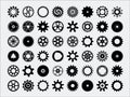 Gear Silhouettes Royalty Free Stock Photo