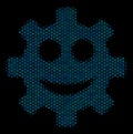 Gear Smile Smiley Composition Icon of Halftone Spheres