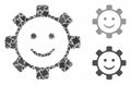 Gear smile smiley Mosaic Icon of Trembly Pieces