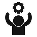 Gear sport run icon simple vector. Late work Royalty Free Stock Photo