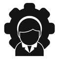 Gear support icon simple vector. Office service