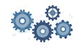 Gear System Connection Innovation Process Optimization Technology, vector design Generative AI Royalty Free Stock Photo
