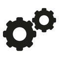 Gear system of realization icon simple vector. Balance human Royalty Free Stock Photo