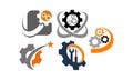 Gear Template icon Set