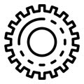 Gear tool icon, outline style