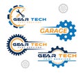 Gear tools logo design  template, business logo Royalty Free Stock Photo