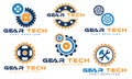 Gear tools logo design  template, business logo Royalty Free Stock Photo