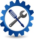 Gear tools logo Royalty Free Stock Photo