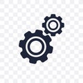 Gear transparent icon. Gear symbol design from Industry collection.