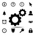 gear, tuning icon. Simple glyph vector element of web, minimalistic icons set for UI and UX, website or mobile application