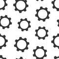 Gear vector icon in flat style. Cog wheel illustration on white isolated background. Gearwheel cogwheel seamless pattern business Royalty Free Stock Photo