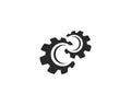 Gear vector icon illustration Royalty Free Stock Photo