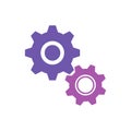 Gear Vector Icon Illustration Mind Thinking Machine Illustration solution problem Setting icon