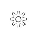 Gear vector icon isolated,cogs,Settings with hand drawn doodle style isolated Royalty Free Stock Photo