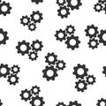 Gear vector icon seamless pattern background. Cog wheel illustration on white background. Gearwheel cogwheel business concept Royalty Free Stock Photo