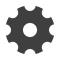 Gear, vector. One gray gears on a white background