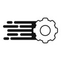 Gear velocity support icon simple vector. Speed scale run Royalty Free Stock Photo