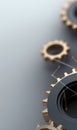 Gear Visualization: Mechanical gear system interconnected lines and dots, data visualization for big data graphics