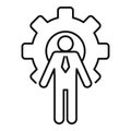 Gear wheel admin icon, outline style