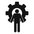 Gear wheel admin icon, simple style