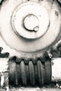 Gear wheel black and white photo Royalty Free Stock Photo