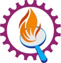 Gear wheel with flame