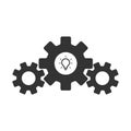 Gear wheel icon idea industrial process idea icon on white background Royalty Free Stock Photo