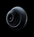 Gear Wheel Isolated On Black Backgroung. Clockworks Royalty Free Stock Photo