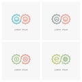 Gear wheel logo set - infinity toothing