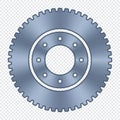 Gear wheel. Metal cogwheel. Gear setting icon. Machine gear icon. Industrial icon. Vector illustration