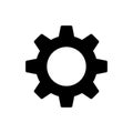 Gear wheel, settings pictogram, icon isolated on a white background. Royalty Free Stock Photo