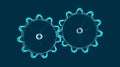 Gear-wheel vector illustration for research, science and technology creative, computer generated